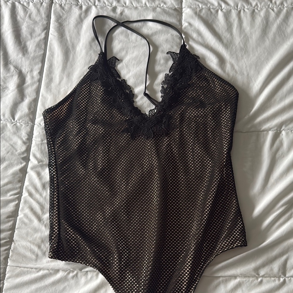 Express Black and Tan Bodysuit